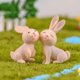 thumbnail image 4 of Paquete de 7 Mini figuras de conejitos de Pascua CHAO Decoración de Pascua paisaje pequeño, 4 of 5