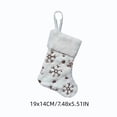 thumbnail image 3 of JeashCHAT Mini White Plush Christmas Stockings, 7.48 Inch Glitter Sequin Snowflake Xmas Stockings Hanging Ornaments, Christmas Tree Decorations, 3 of 7