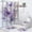 Purple, variant on 4Pcs Spring Themed Shower Curtain Set with Rugs Vintage Butterflies Bathroom Sets Floral Shower Curtain with 12 Hooks Bathroom Decor with Rugs Bath Accessories with Mats Toilet Lid Cover