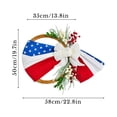 thumbnail image 3 of Front Porch decorations Outdoor, Patriotic Wreath, Front Door Wreath, Hanging Greenery, Red White and Blue decorations, Door decorations, Outdoor decor for Porch, 18 in, 1 Pc, 3 of 8