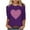 Purple2, variant on Lmnyox Women's 3/4 Sleeve T Shirt for Women Valentine's Day Heart Graphic Shirts Crew Neck Casual Tees Tops
