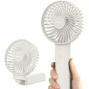 Handheld Fan, Rechargeable Battery Fan with Unique One Touch Power Off 4 Speeds Strong Wind USB Desk Fan 3-17 Hours Portable Personal Cooling Fan Foldable Handle for Home Office Outdoor