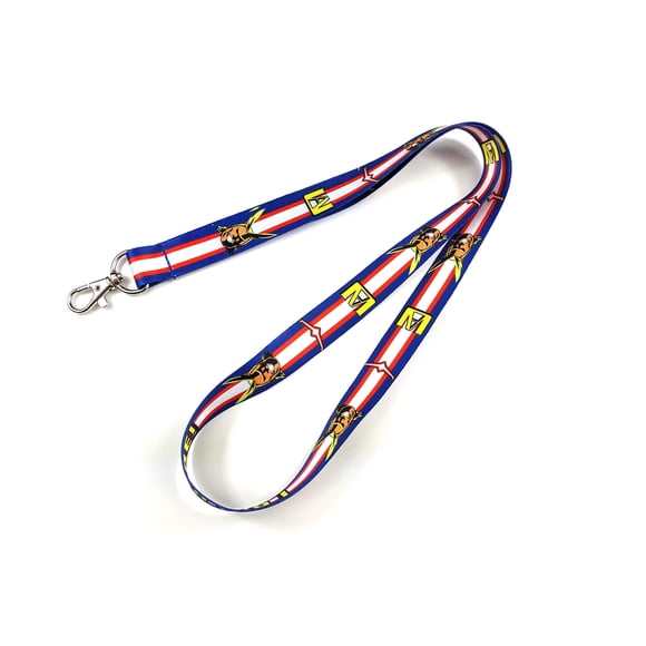 Tennada Academia All Might Neck Lanyard with claw clasp Key Holder, card Holder, Whistle Holder