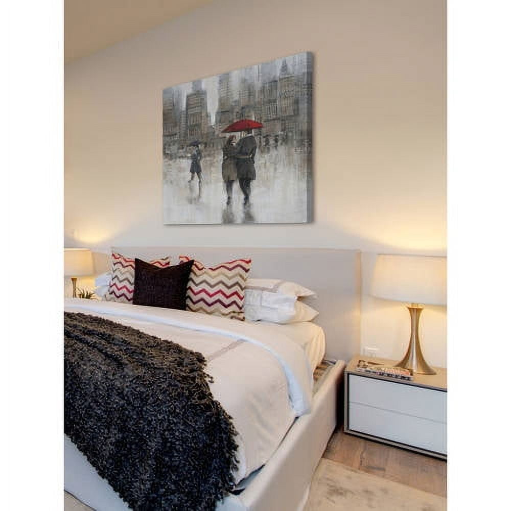 Marmont Hill "City Rain" Painting Print on Wrapped Canvas