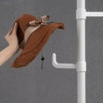 thumbnail image 5 of HAOAN Adjustable Laundry Pole Clothes Drying Rack Coat Hanger DIY Floor to Ceiling Tension Rod Storage Organizer for Indoor, Balcony - White, 5 of 7