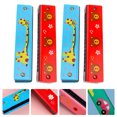 thumbnail image 2 of 4pcs Wooden Harmonica Double Row 16 Holes Melodica for Children (Random Color), 2 of 9