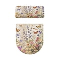 thumbnail image 2 of HELLHERO Butterfly Flowers Fits All Toilet Shapes Elastic Bottom Soft Polyester Bathroom Toilet Cover Set Hotel Reusable Stays in Place 17x21 Inches 2 Pcs Set, 2 of 7