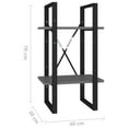 thumbnail image 4 of vidaXL 2-Tier Book Cabinet Grey 40x30x70 cm Engineered Wood, 4 of 4