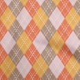 thumbnail image 1 of oneOone Silk Tabby Orange Fabric Check Argyle Craft Projects Decor Fabric Printed By The Yard 42 Inch Wide, 1 of 4
