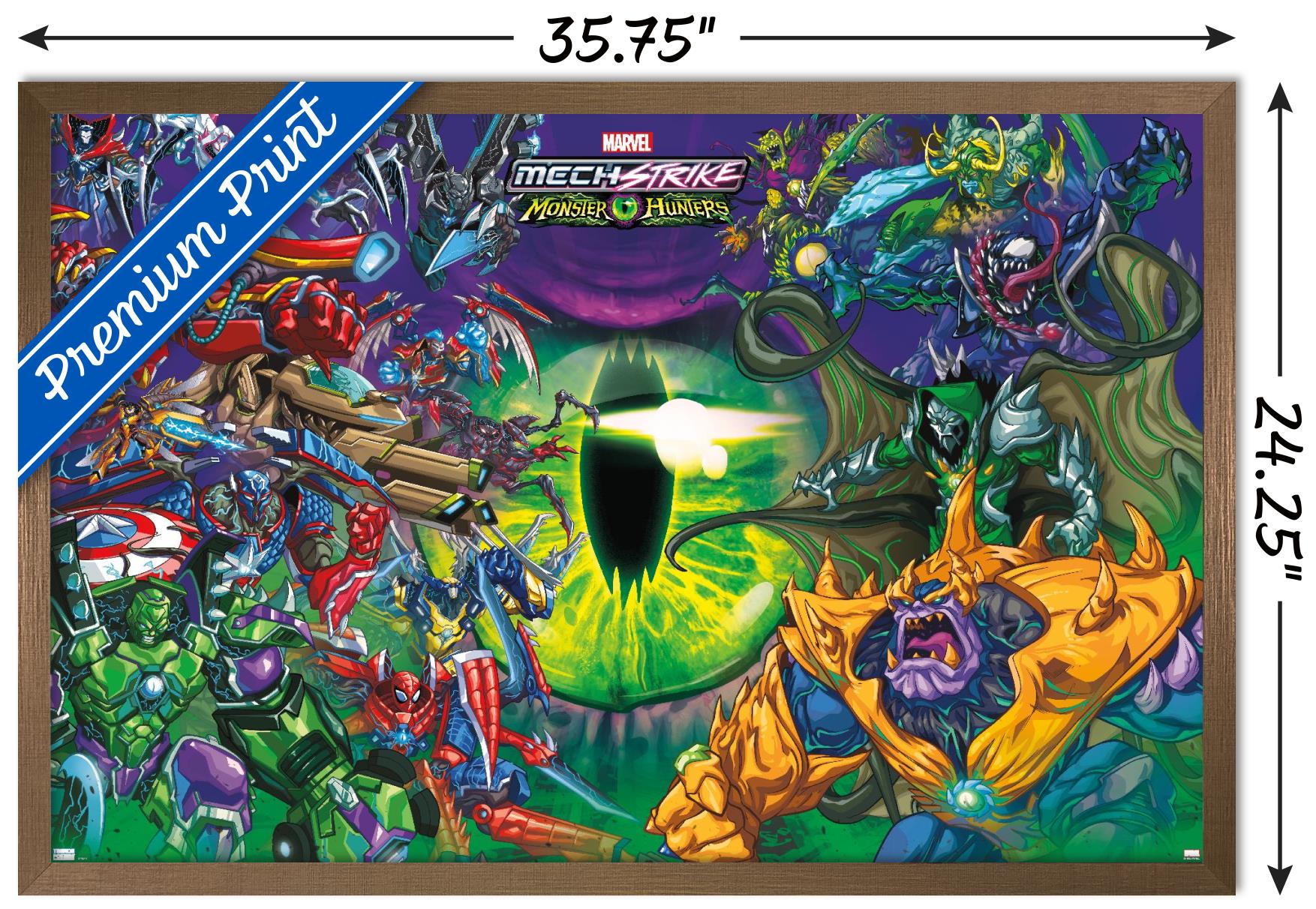 Marvel Avengers: Mechstrike Monster Hunters - Battle Wall Poster, 22.375" x 34" Framed