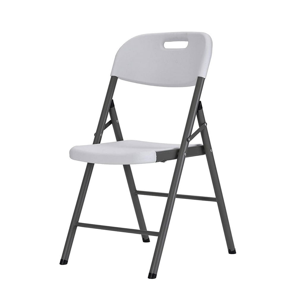 Resin Folding Chair, White (Pack of 4)