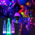 thumbnail image 3 of UV LED Black Light Bulbs 2 Pack, A19 E26 9W Blacklight Bulb for Glow in The Dark, UVA Level 385-400nm, Blacklight Light Bulbs for Parties Body Paint Fluorescent Poster Pet Stains, 3 of 7