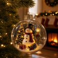 thumbnail image 4 of Glowing Christmas Story Ornament, Light-Up Mini Holiday Scene with Warm LED Light, Festive Keepsake Gift for Home Christmas Party Decoration, 4 of 8