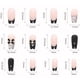thumbnail image 3 of 24 Uds uñas postizas acrílicas artificiales con diseños de perlas de lazo negro, uñas postizas cuadradas de longitud media, cubierta completa reutilizable, 3 of 5
