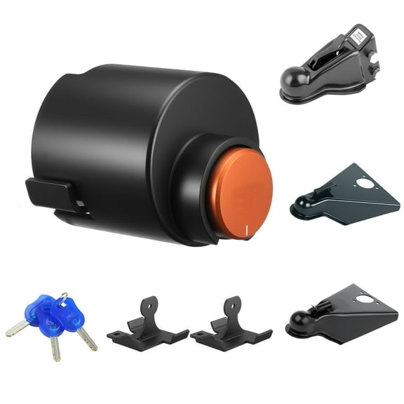 KFFKFF Heavy-Duty Trailer Hitch Lock, Compatible with 2 & 2-5/16-Inch Couplers, Includes 3 Keys, Rust-Resistant and Anti-Theft Design for RVs, Trailers, and Boats