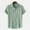 A042-Mint Green, variant on QUINDOS Button up Cotton Hawaiian Shirts for Men Short Sleeve Casual Summer Shirts Vacation Beach Solid Loose Fit Shirts