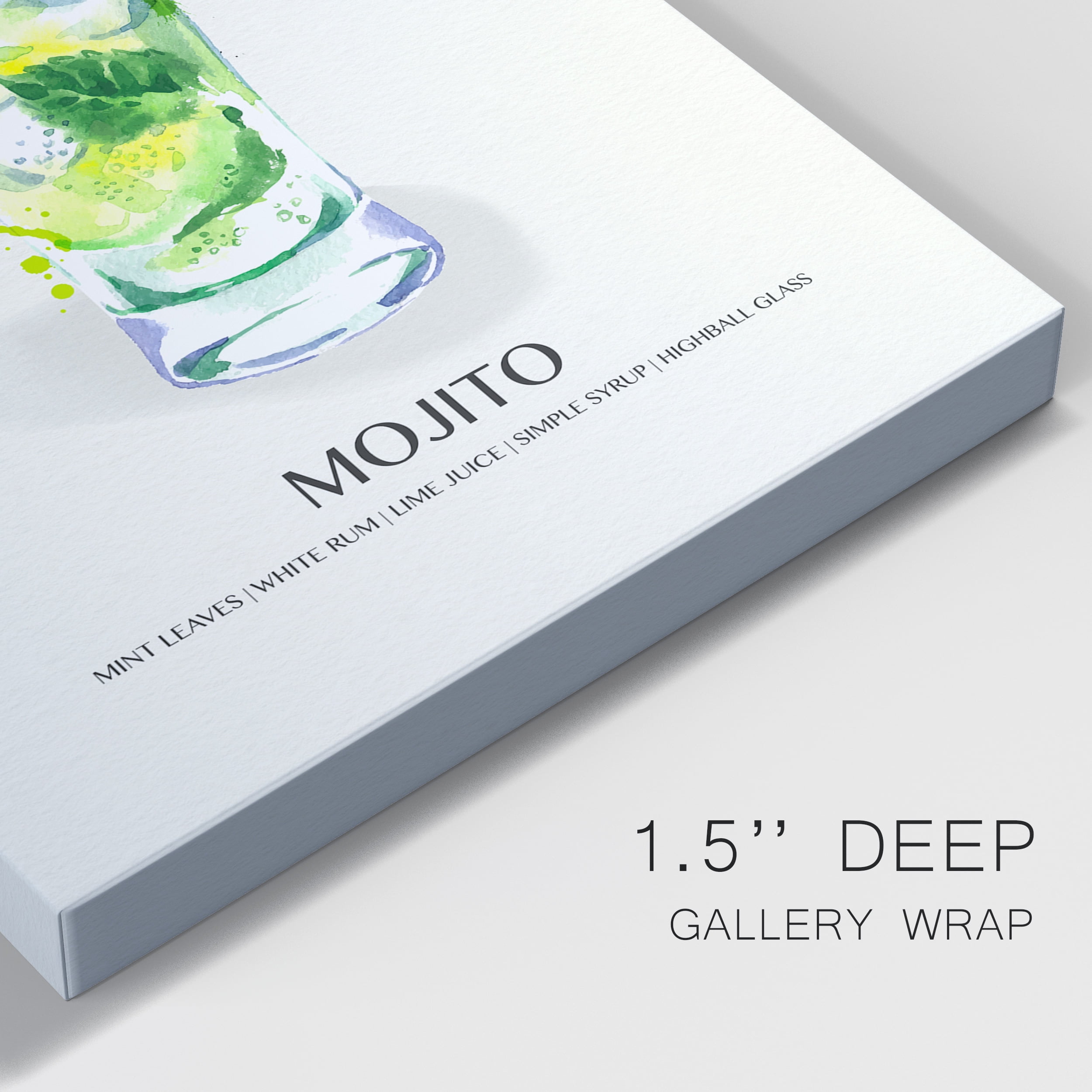 Mojito Premium Gallery Wrapped Canvas - Ready to Hang - 12 x 18