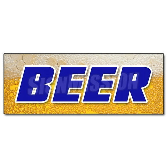 24" BEER DECAL sticker brew beer beverage keg bar restaurant liquor