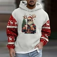 thumbnail image 5 of Mens Hoodie Pullover Fashion Relaxed Christmas Printed Long Sleeve Mens Workout Clothing,White,6XL, 5 of 5