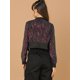 thumbnail image 5 of Chaqueta Lentejuelas Tipo Aviador Cremallera En Parte Delantera Purpurina Brillante Negro-Rojo T L, 5 of 6