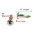 thumbnail image 3 of Bolt Dropper No. 6 x 1/2" Stainless Truss Head Phillips Wood Screw, (100 pc), 18-8 (304) Stainless Steel Sheet Metal Screws, Type A Point, Plain Finish by Bolt Dropper, 3 of 6