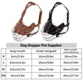 thumbnail image 3 of Anti-Biting Anti-Barking Metal Dog Muzzle, Adjustable Training Basket Muzzle for Medium and Large Dogs, Breathable Wire Muzzle for Safe Drinking and Panting, Black/Brown, 3 of 7