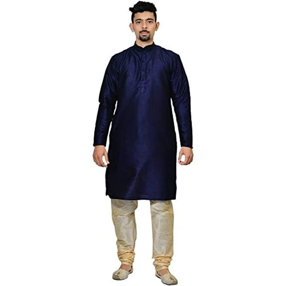 Royal Men's Silk Blend Kurta & Churidaar Set