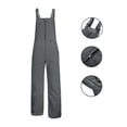 thumbnail image 6 of Womens Snow Bibs Waterproof Insulated Snow Bib Overalls Winter Warm Windproof Snowboard Pants Outdoor Ski Jumpsuit Dark Gray 3XL, 6 of 7