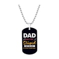 thumbnail image 3 of Bead Necklace Creative Color-Printed Stainless Steel Tag Necklace Father's Day Gift Titanium Steel Necklace, 3 of 4