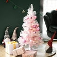 thumbnail image 4 of Senjie 3FT Mini Christmas Tree, 160 PVC Branch Tips, Cherry Blossom Pink, Battery Operated, 4 of 14