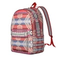 thumbnail image 2 of Unisex Boho Style Backpack, Bohemian Print Zipper Bag with Front Pocket, Lightweight Rucksack for School University Work Commute Vacation, Perfect Gift Choice, 2 of 5