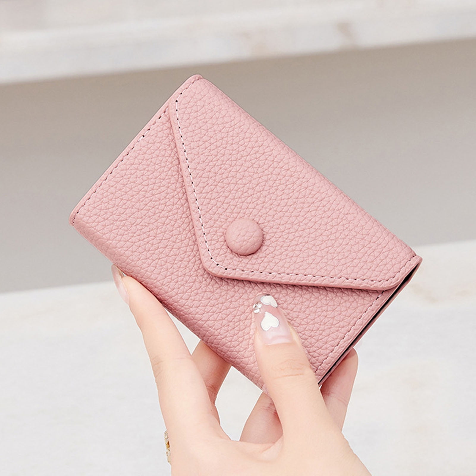 Ladies leather card holder wallet sales