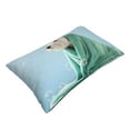thumbnail image 3 of Naloa Dog Wrapped in Towel Pillowcase, Throw Pillowcase, Wrinkle-Free, Stain-Resistant with Hidden Zipper for Bedroom Sofa - 14"x20", 3 of 9