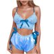 thumbnail image 1 of Conjuntos de pijamas de satén para mujer, ropa interior Sexy con lazo de encaje, ropa interior para dormir Fridja nalpqowj17629, 1 of 9