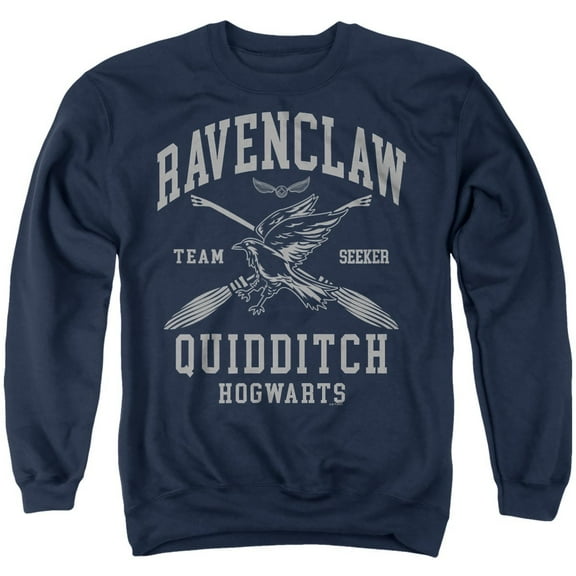 Harry Potter Ravenclaw Quidditch Arch Unisex Adult Crewneck Sweatshirt, Navy, Small