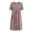 thumbnail image 7 of Snorda Summer Dress for Women Striped Dress Crew Neck Short Sleeve Patchwork Dresses Casual Loose Soft Breathable Dresses for Women All-Day Comfortable Wear, 7 of 7