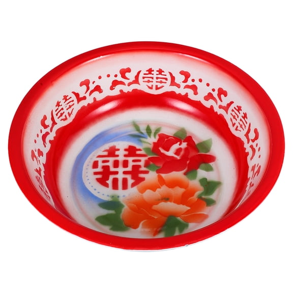 OULII Retro Enamel Bowl Large Multi for Kitchen Mixing and Vegetable Washing
