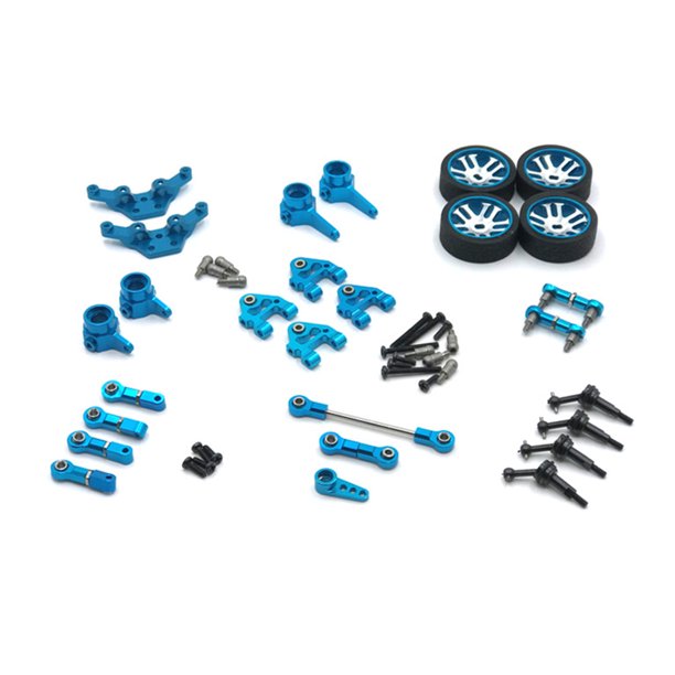 Cars Metal Shock Absorber Brazo Swing Actualización Varilla de enlace Reemplazo del kit de piezas para WLTOYS 284131 K979 K989 K999 Azul 44589 RC Inevent FN010107-01