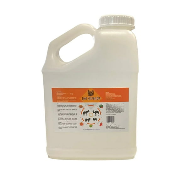 Lime Sulfur Dip – Concentrated Sulfur Solution for Itchy Skin, Mange, Ringworm  Dermatitis – Safe for Dogs, Cats, Puppies, Kittens, Horses, and Livestock