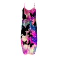 thumbnail image 4 of Femmes Été Robe Décontractée Sans Manches Grande Taille Boho Longue Robe Maxi avec Poches Robe de Plage, 4 of 4