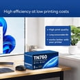 thumbnail image 7 of TN760 TN-760 Toner Cartridge High Yield Black Replacement for Brother TN760 TN-760 MFCL2750DW HLL2390DW MFCL2710DW HL-L2350DW Printer Ink, TN760 2PK, 7 of 7