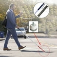 thumbnail image 2 of Telescopic Blind Cane - Reflective Folding Walking Stick for Vision Impaired and Blind ,Lnclude Nylon Bag + Optional Crutch tip, 2 of 5