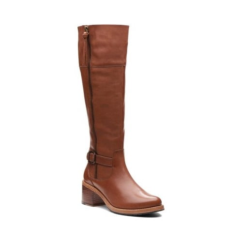 clarks brown knee high boots