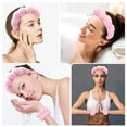 thumbnail image 4 of Spa Headband for Washing Face Wristband Sponge Makeup Skincare Headband Terry Cloth Bubble Soft Get Ready Hairband for Women Girl Puffy Padded Headwear Non Slip Thick Hair Accessory(Pink), 4 of 18