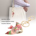 thumbnail image 4 of Crystal Fish Keychain,Rhinestone Pretty Cute Goldfish Keyring,Stylish Metal Alloy Keychain for Bag Purse Backpack Car Pendant Charm Gifts for Family and Friend (Light Red), 4 of 9