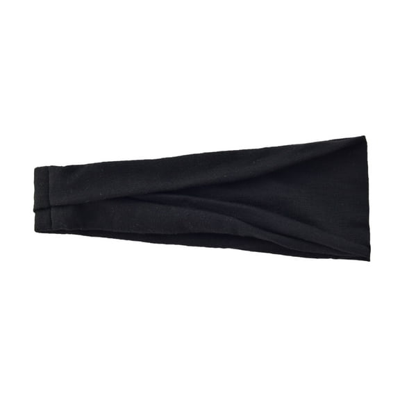 Sport Headbands Elastic Soft Fabric Non Slip for Daily Workout Yoga Running Black One Size