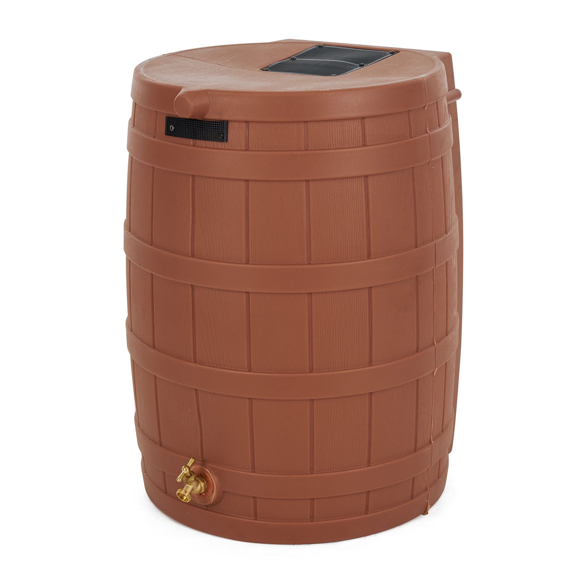 Good Ideas Rain Wizard 50 Gallon Rain Barrel, Terra Cotta, (3 Pack)