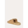 thumbnail image 3 of Lucita Rhinestone Horse Shoe Buckle Faux Fur Double Strap Footbed Sandal 20479, 3 of 6