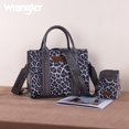 thumbnail image 6 of Wrangler Purse Medium Tote Bags for Women with Card Holder Wallet Designer Satchel Top-handle Handbags, Leopard-Light Grey, 6 of 7