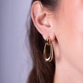 thumbnail image 2 of Classic Door Knocker Drop Hoop Earrings - Gold Tone Statement Earrings for Women Jewelry Women Gold, 2 of 7
